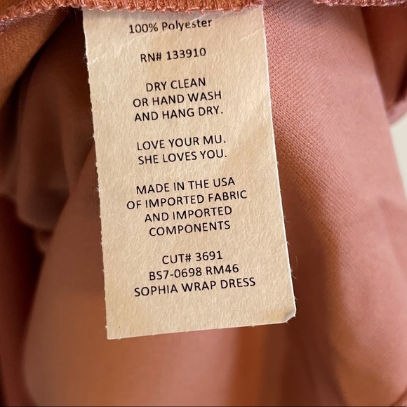 NWT SMYM Sophia Wrap Dress Rustic Mauve - Picture 8 of 8